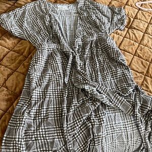 UO plaid wrap dress